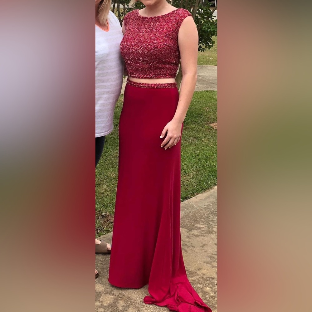 Magenta long formal dress